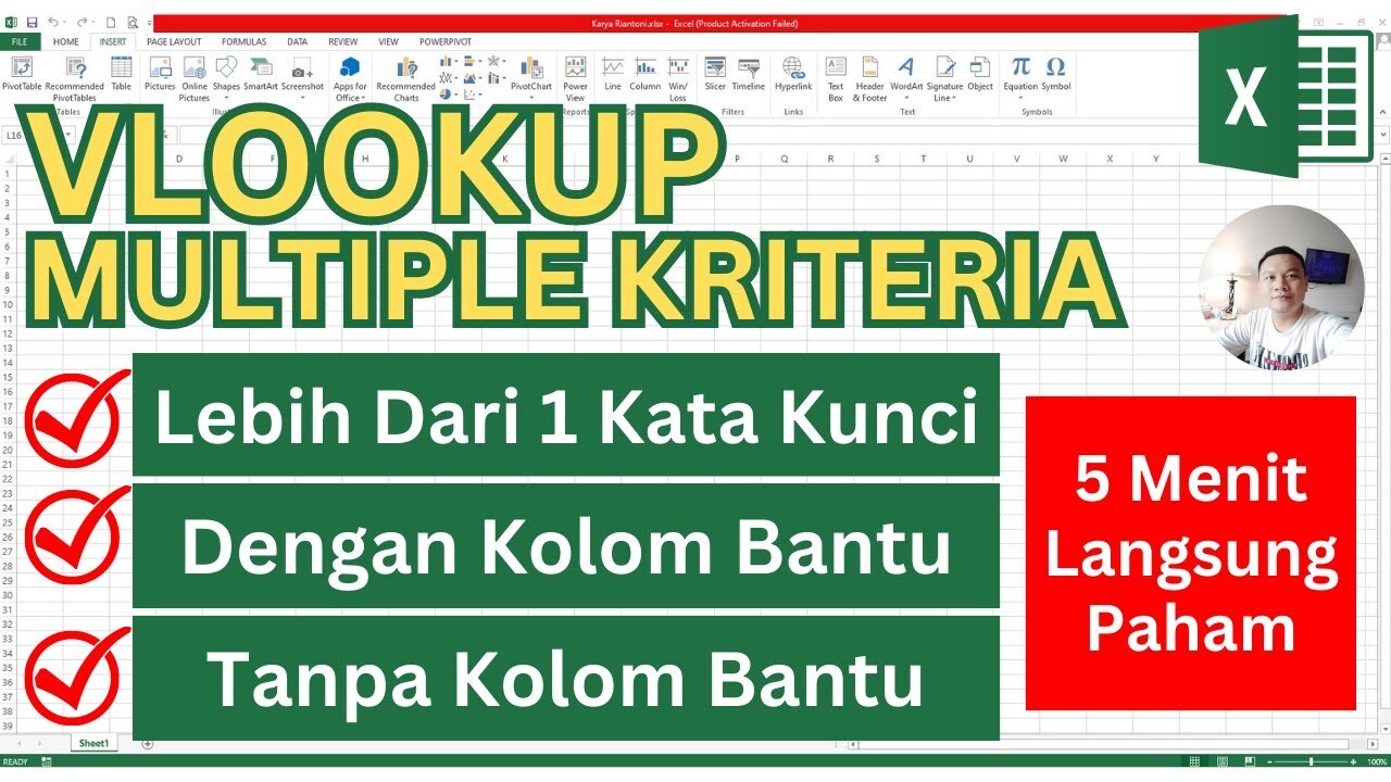 Rumus VLOOKUP Lebih Dari 1 Kriteria (Multiple Kriteria) | Tanpa atau ...
