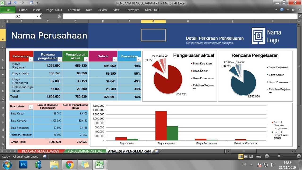 Cara Membuat Pivot Table, Chart, Dashboard pada Microsoft Excel - YouTube